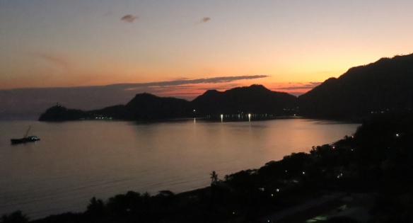 Sunrise over Dili harbour